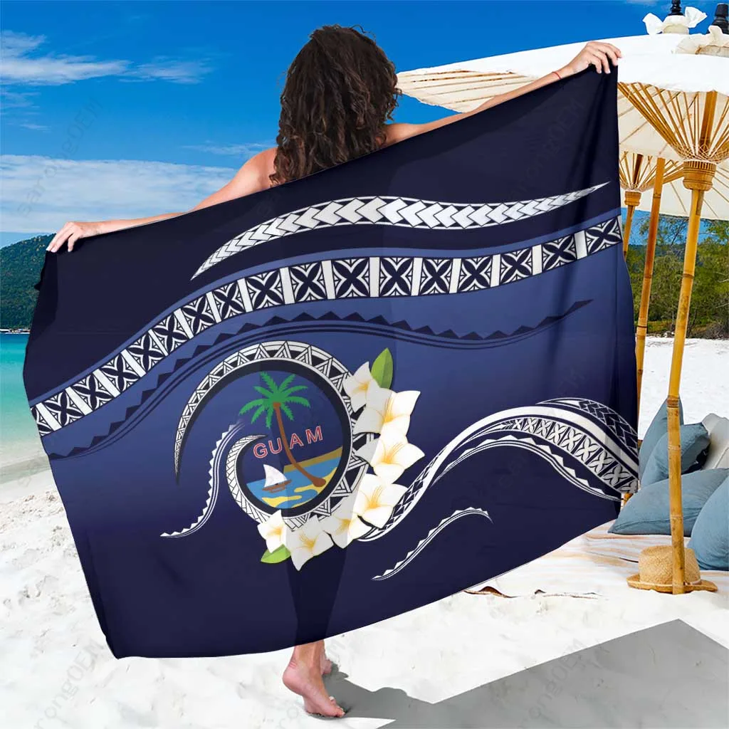 Colorful Polynesian Tribal Mandala Print Sarong Beach Wrap for Resort Hotel Wholesale Pareo - main view
