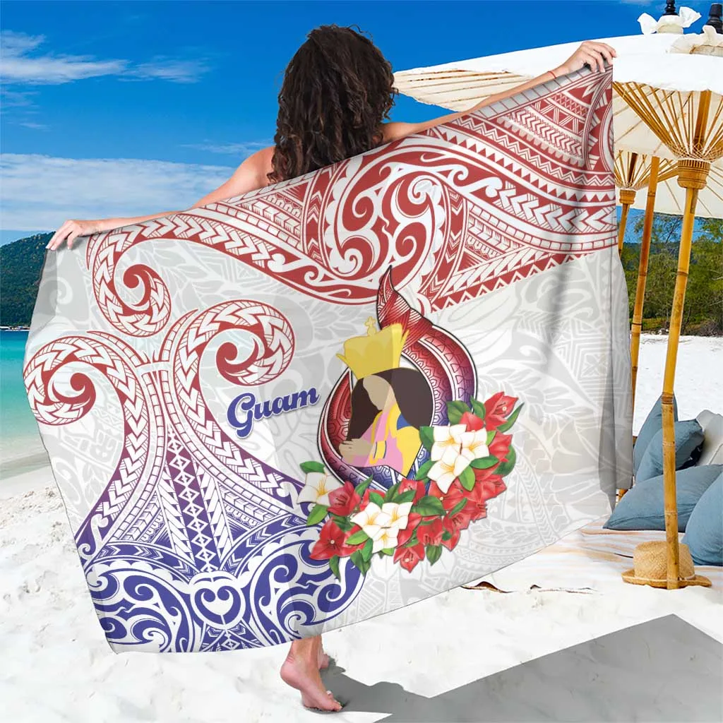 Red Christmas Snowflake Reindeer Tree Print Sarong Tropical Holiday Beach Wrap Pareo Wholesale - main view