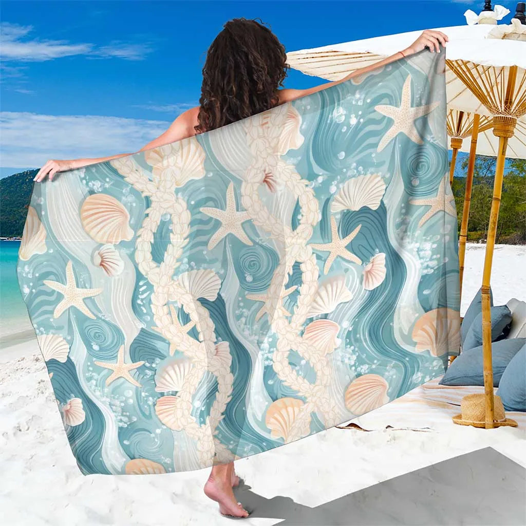 Hawaii Lei Seashells Starfish Sarong Fresh Summer Vibe - main view