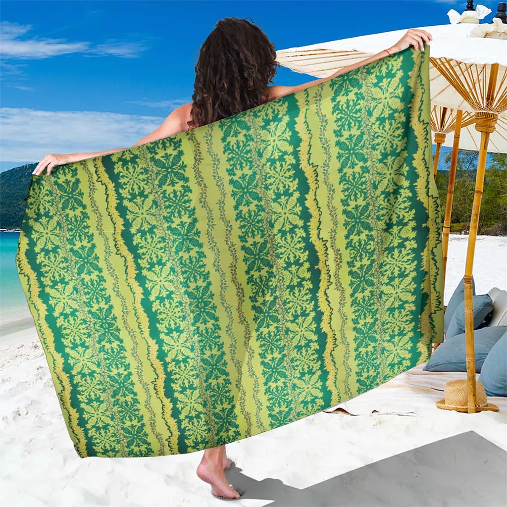 Hawaii Lei With Tribal Quilt Motif Sarong - main view