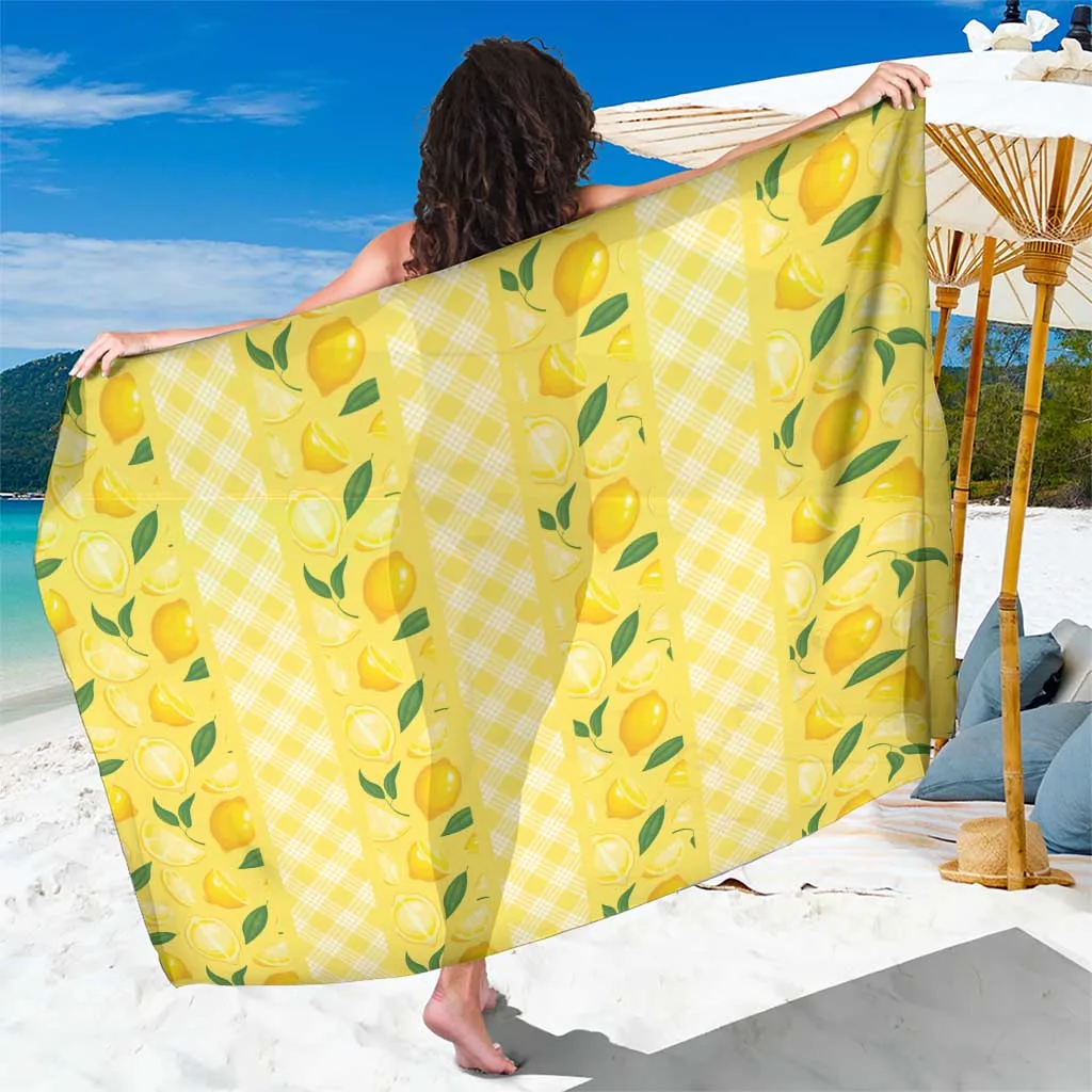 Hawaii Lemon Palaka Sarong Striped Stylized - main view