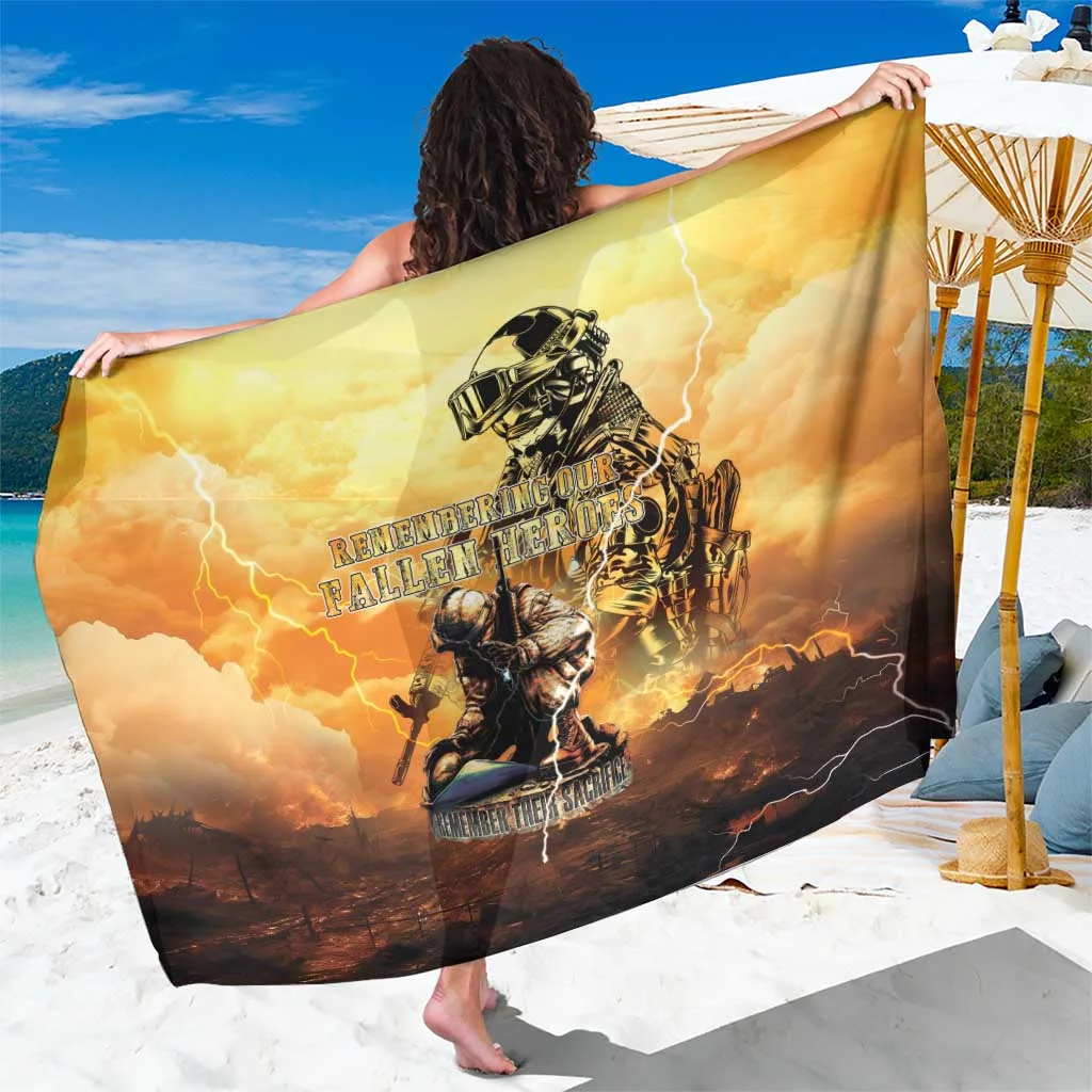Hawaii Memorial Day Sarong Tropical Beach Wrap Pareo Rayon Fabric Wholesale Custom - main view