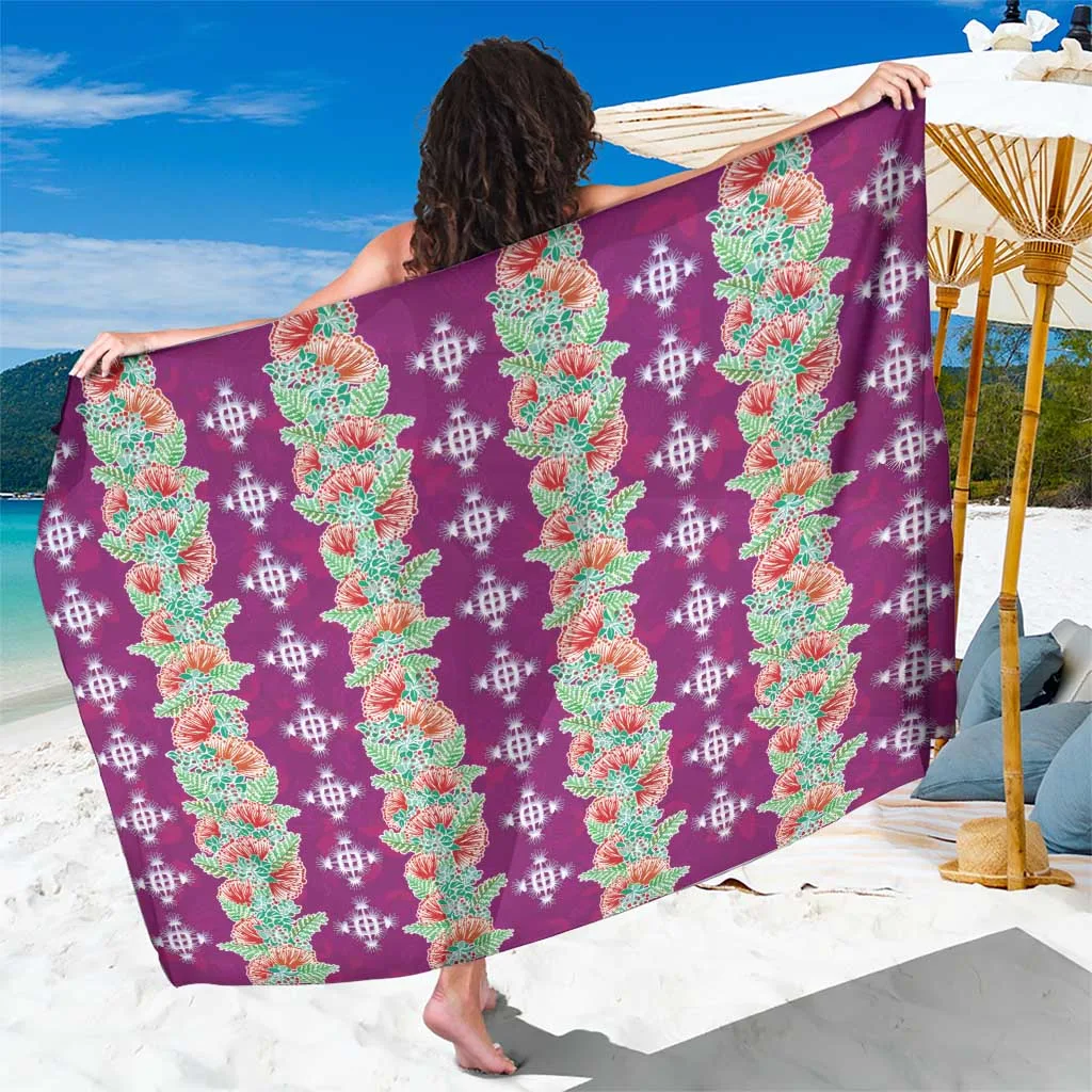 Hawaii Ohia Lehua Sarong Tropical Vibes Fuchsia - main view