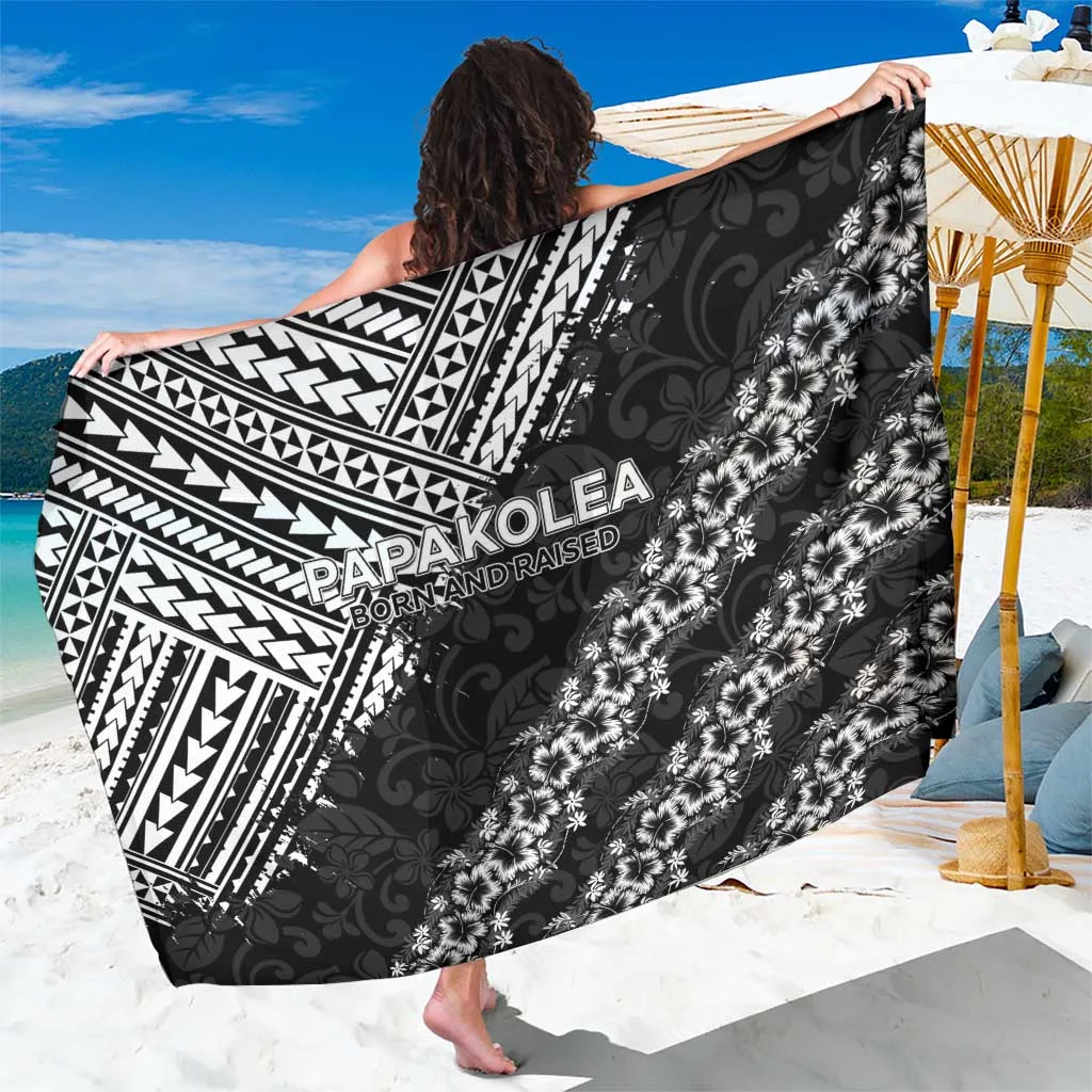 Black Hawaiian Tribal Print Sarong Polynesian Beach Wrap Rayon Pareo Wholesale Custom - main view