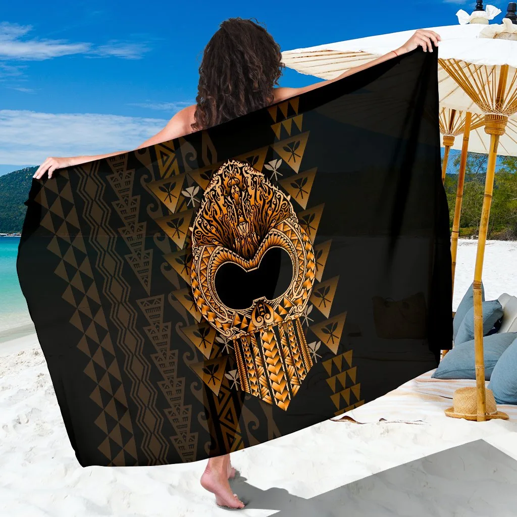 Multicolor Tropical Hibiscus Palm Print Sarong Hawaiian Polynesian Beach Wrap Cover Up Wholesale Pareo - main view