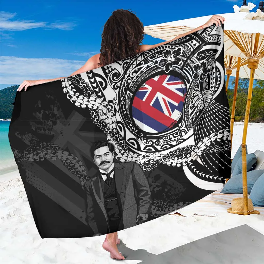 Green Gold Hibiscus Tribal Palm Print Sarong Hawaiian Tropical Beach Wrap Wholesale Pareo - main view
