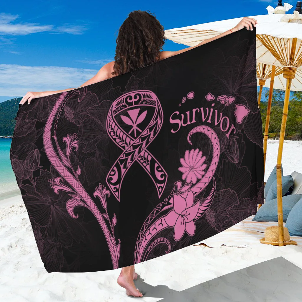 Colorful Hibiscus Print Sarong Hawaii Tropical Beach Wrap for Resort Poolside Wholesale Pareo - main view