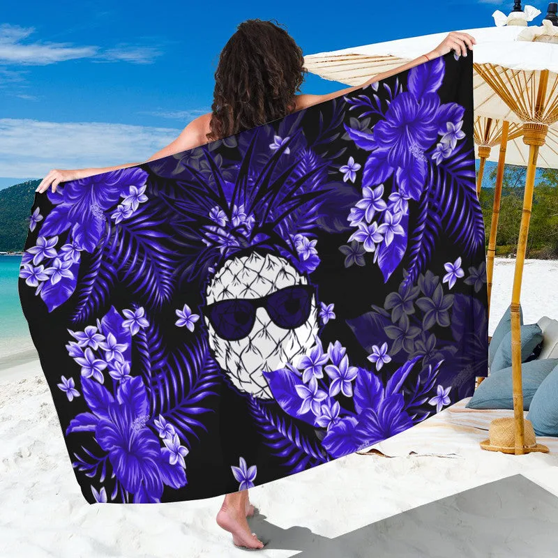 Red Pineapple Tropical Print Sarong Hawaii Style Beach Wrap for Resort Hotel Wholesale Pareo - main view