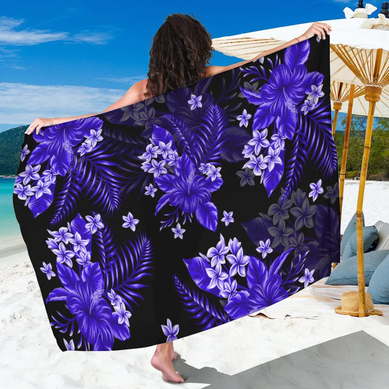 Hawaii Summer Colorful Sarong Dark Blue - main view