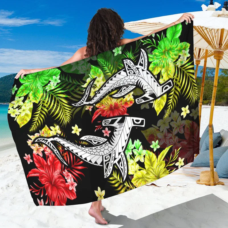 Hawaii Summer Colorful Shark Sarong Reggage - main view