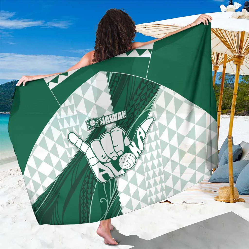 Hawaii Volleyball Shaka Aloha Hand Print Sarong Rayon Beach Wrap Wholesale Pareo - main view