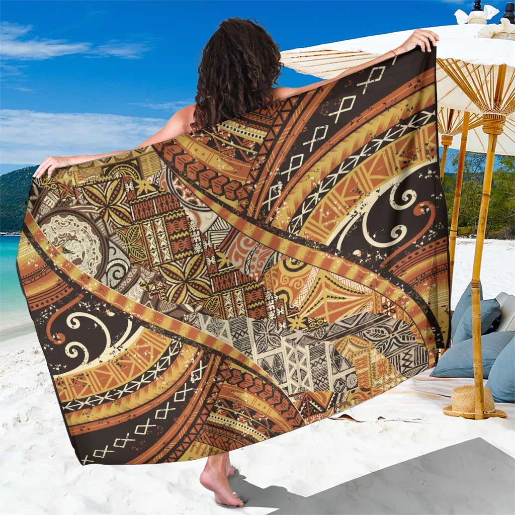 Hawaiian Style Tapa Sarong Vintage Seamless Pattern - main view