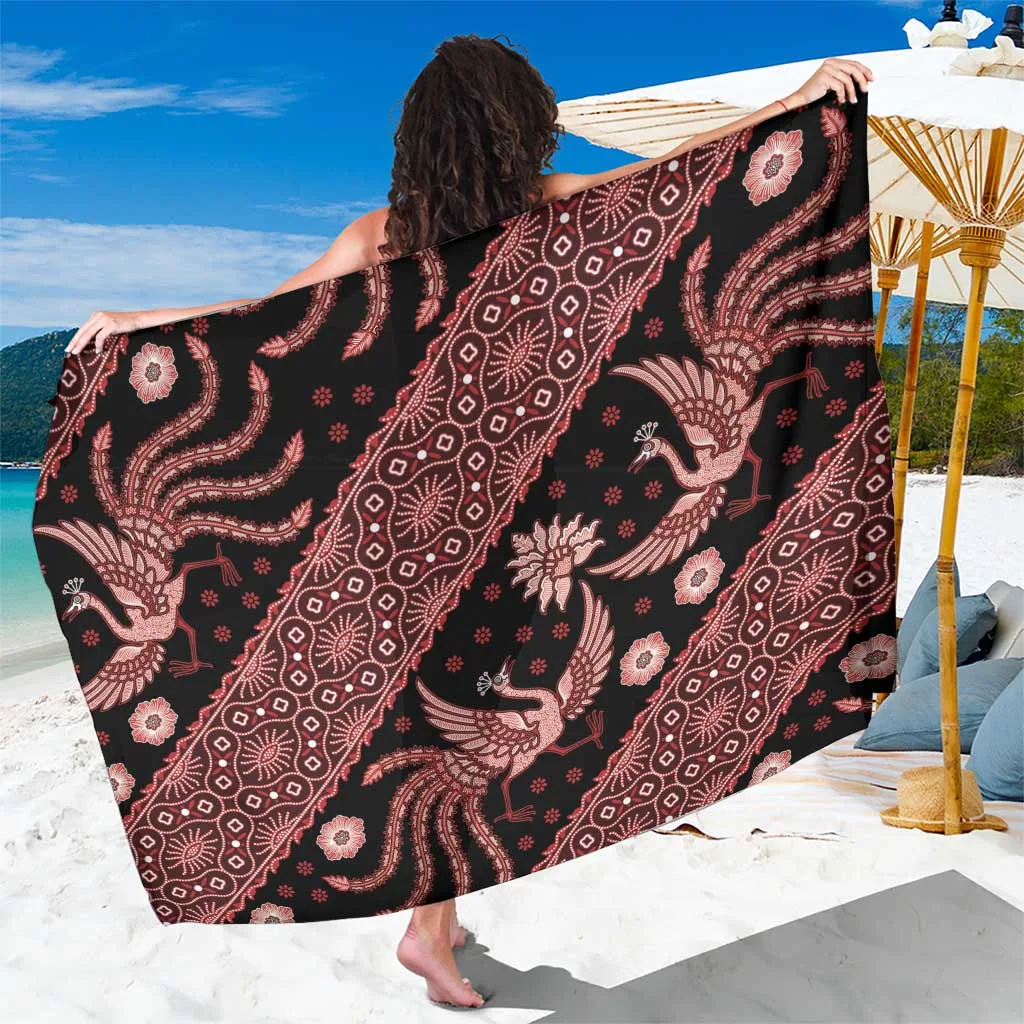 Indonesia Batik Pattern Sarong Red Version - main view