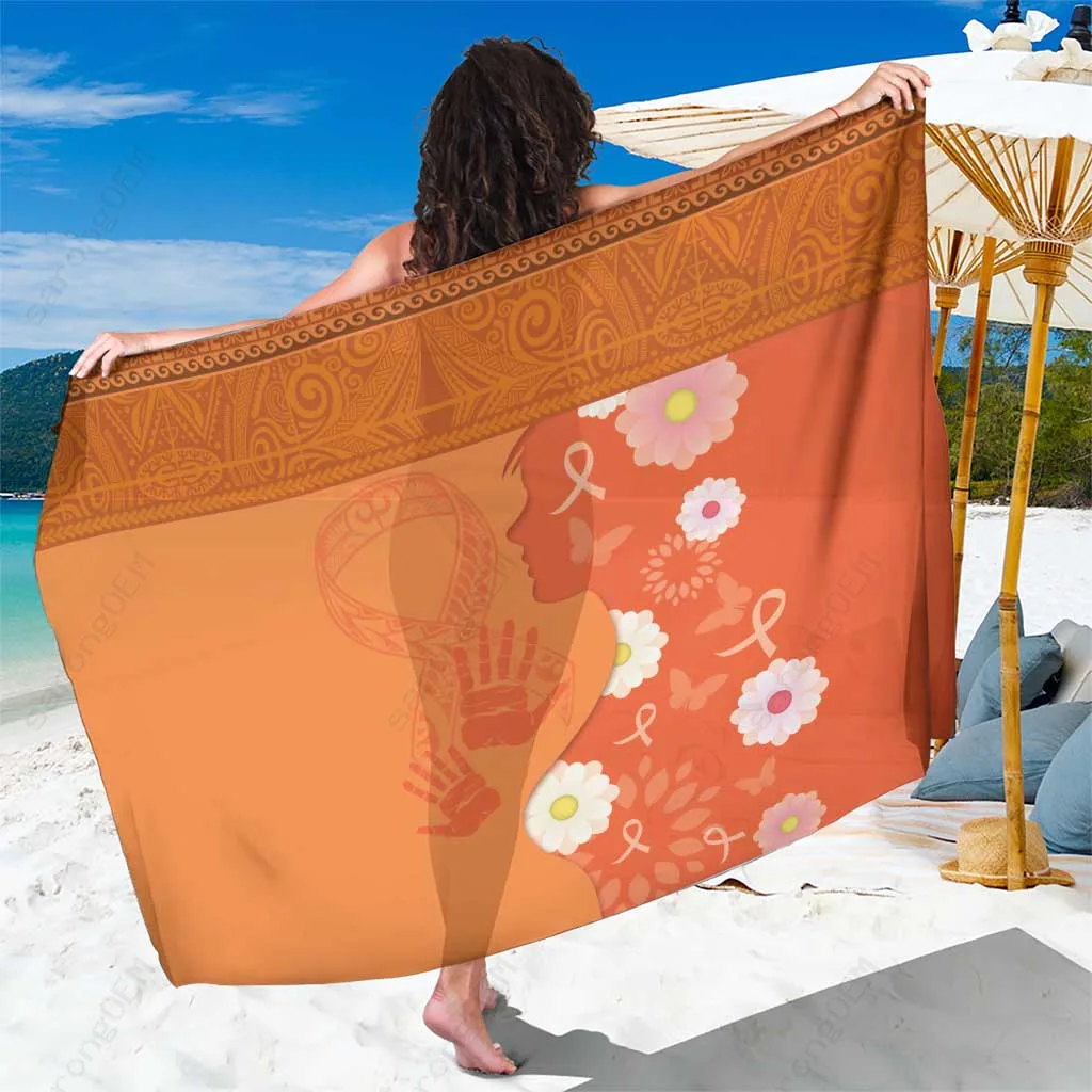 Polynesian Pattern Print Sarong Beach Wrap Tropical Island Cover Up Pareo Wholesale