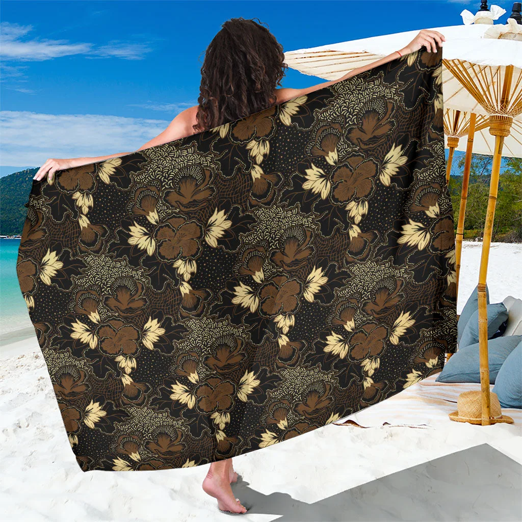 Multicolor Javanese Batik Semen Sarong with Traditional Motif & Mandala Print, Indonesian Ethnic Beach Wrap for Resort Wear, Wholesale Pareo - main view
