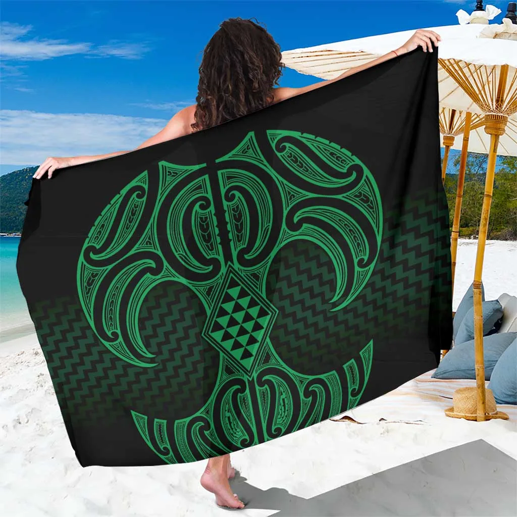 Kakariki Maori Ta Moko Poutama Art Sarong - main view