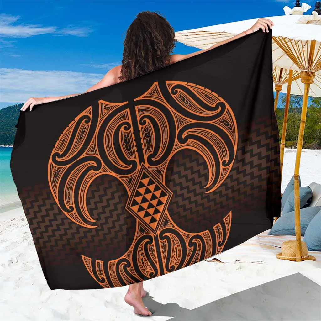 Karaka Maori Ta Moko Poutama Art Sarong - main view