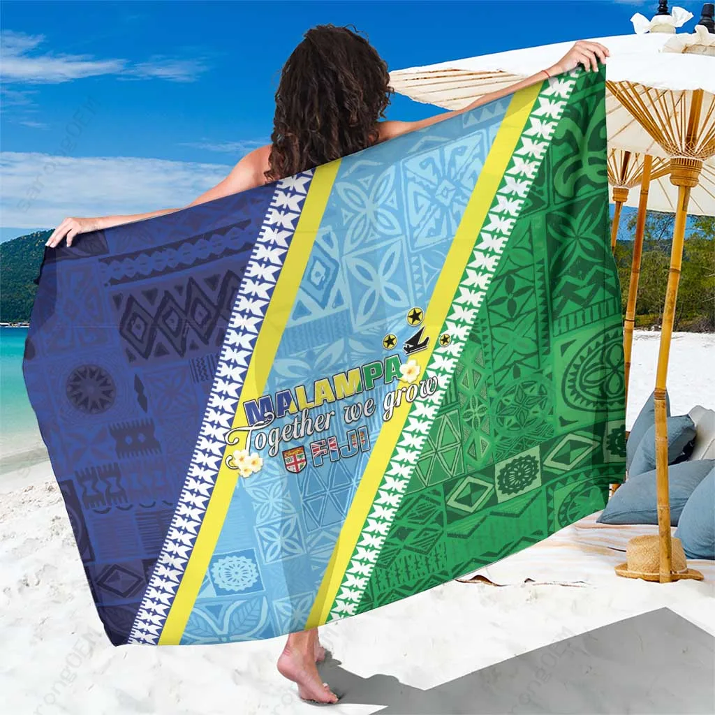 Green Fiji Tribal Turtle Hibiscus Print Sarong South Pacific Beach Wrap Pareo Wholesale