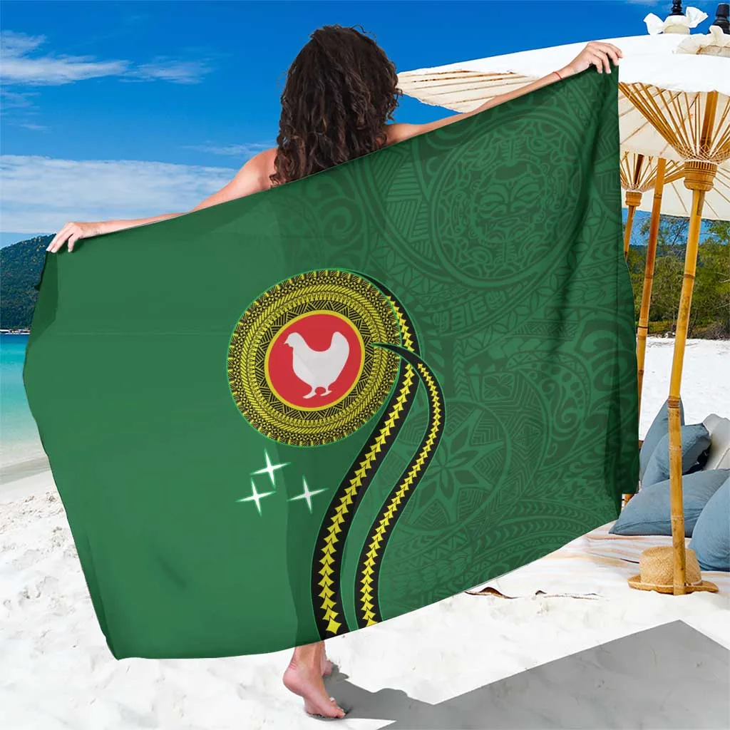 Multicolor Polynesian Tribal Tattoo Hibiscus Floral Print Sarong Beach Wrap Summer Island Cover Up Wholesale Pareo - main view