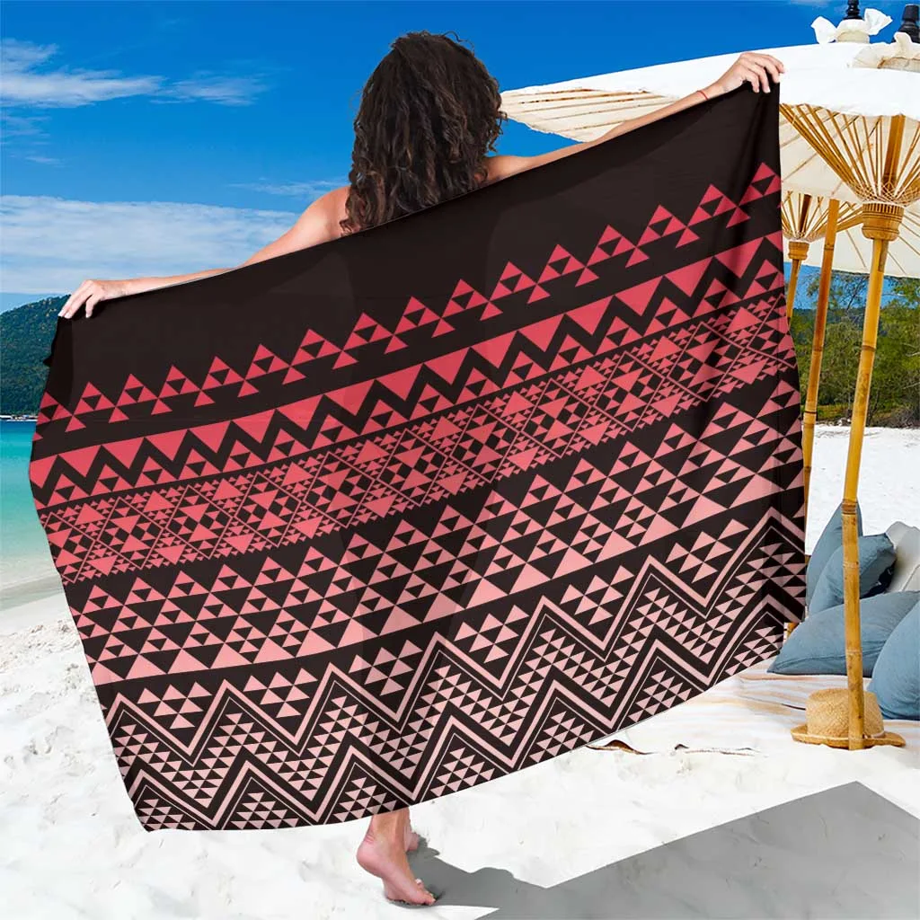 Maori Niho Taniwha Te Wheiao Sarong Terracotta - main view