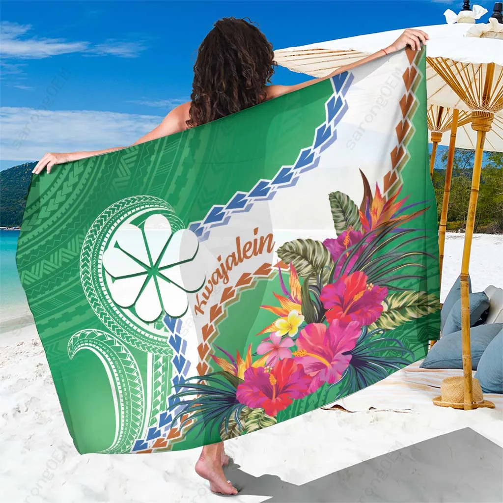 Tropical Flowers Polynesian Print Sarong Beach Wrap Dress Wholesale Pareo - main view