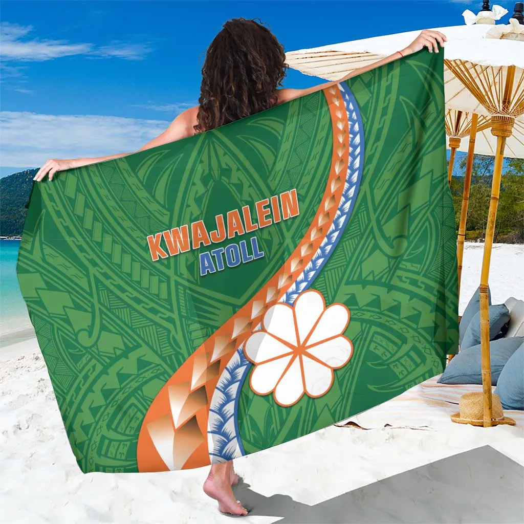 Black Polynesian Tribal Tattoo Marshall Islands Kwajalein Atoll Sarong Beach Wrap Wholesale Pareo - main view