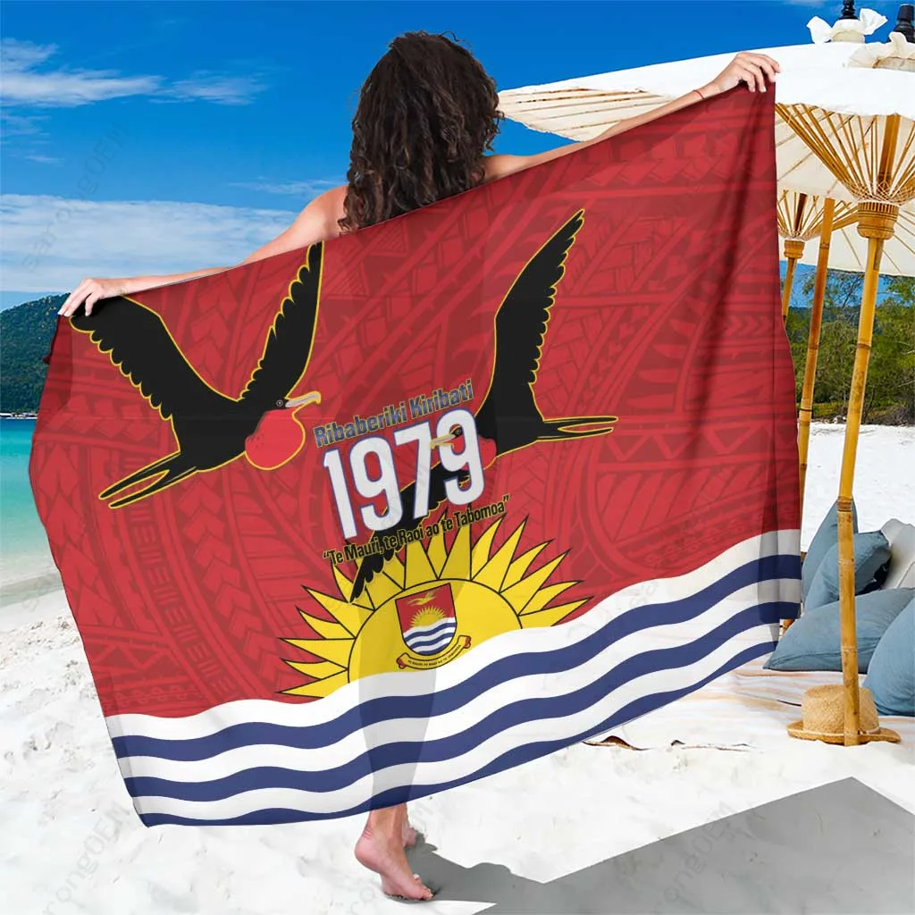 Navy South Pacific Frigatebird Tribal Print Sarong Polynesian Island Beach Wrap Wholesale Pareo