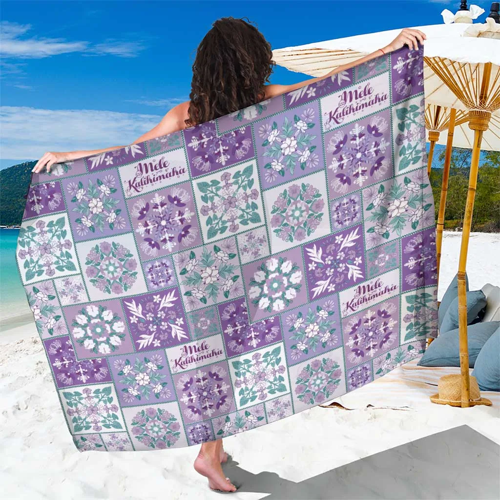 Red Green Mele Kalikimaka Hawaii Christmas Floral Motif Sarong Beach Wrap Holiday Tropical Resort Pareo Wholesale - related