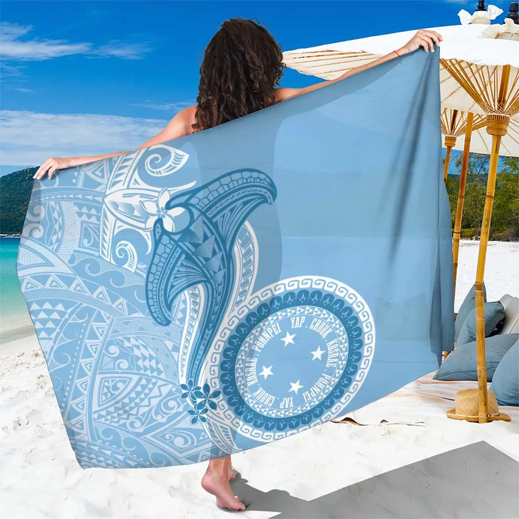 Shark & Manta Ray Classic Print Viscose Sarong South Pacific Island Beach Wrap Wholesale Pareo - main view