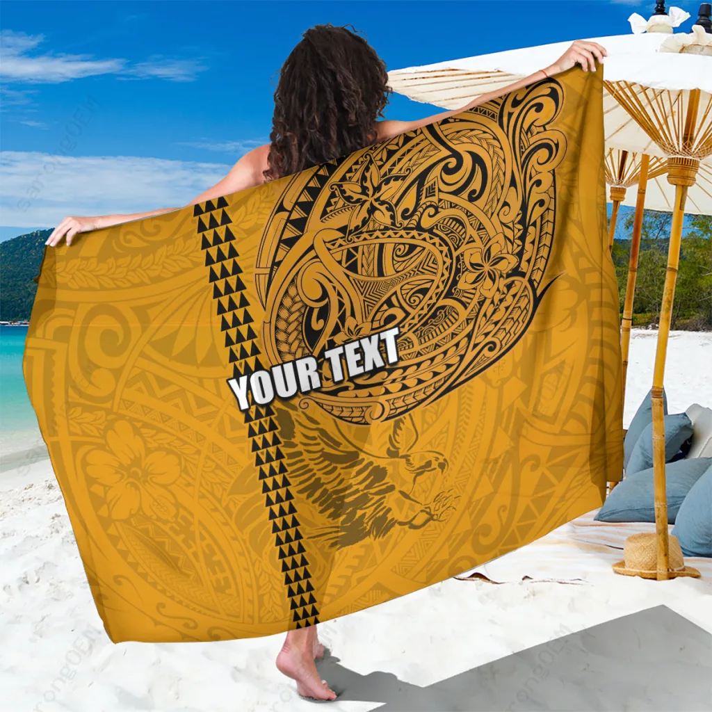Tribal Palm Print Sarong South Pacific Tropical Beach Wrap Rayon Pareo Wholesale - main view