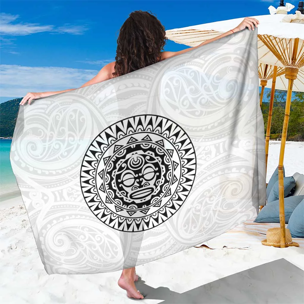 Black Gold Maori Tribal Print Sarong Polynesian South Pacific Beach Wrap Pareo Wholesale - main view