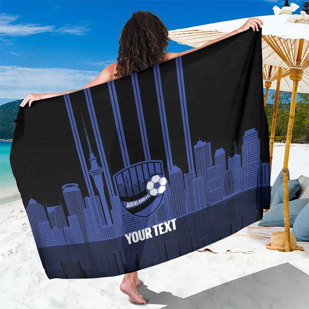 Navy New Zealand Auckland Sailing City Custom Print Sarong South Pacific Beach Wrap Wholesale Pareo - main view