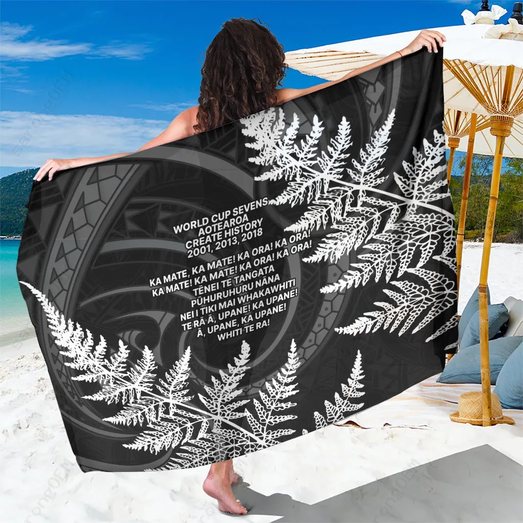 Black Polynesian Turtle Hibiscus Print Sarong Beach Wrap South Pacific Resort Cover Up Wholesale Pareo