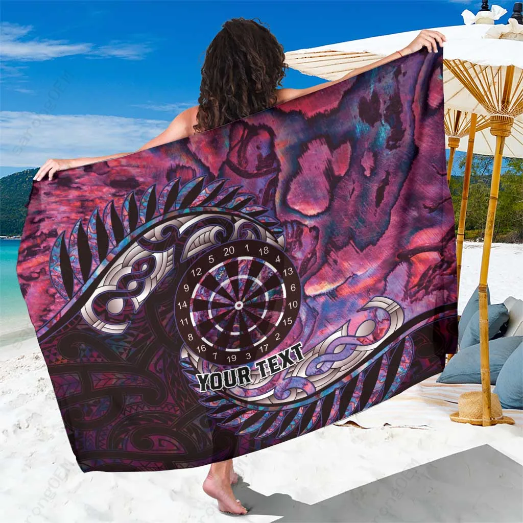 Pink Shell Pearl Sarong Polynesian Beach Wrap Pareo Custom OEM Wholesale - main view