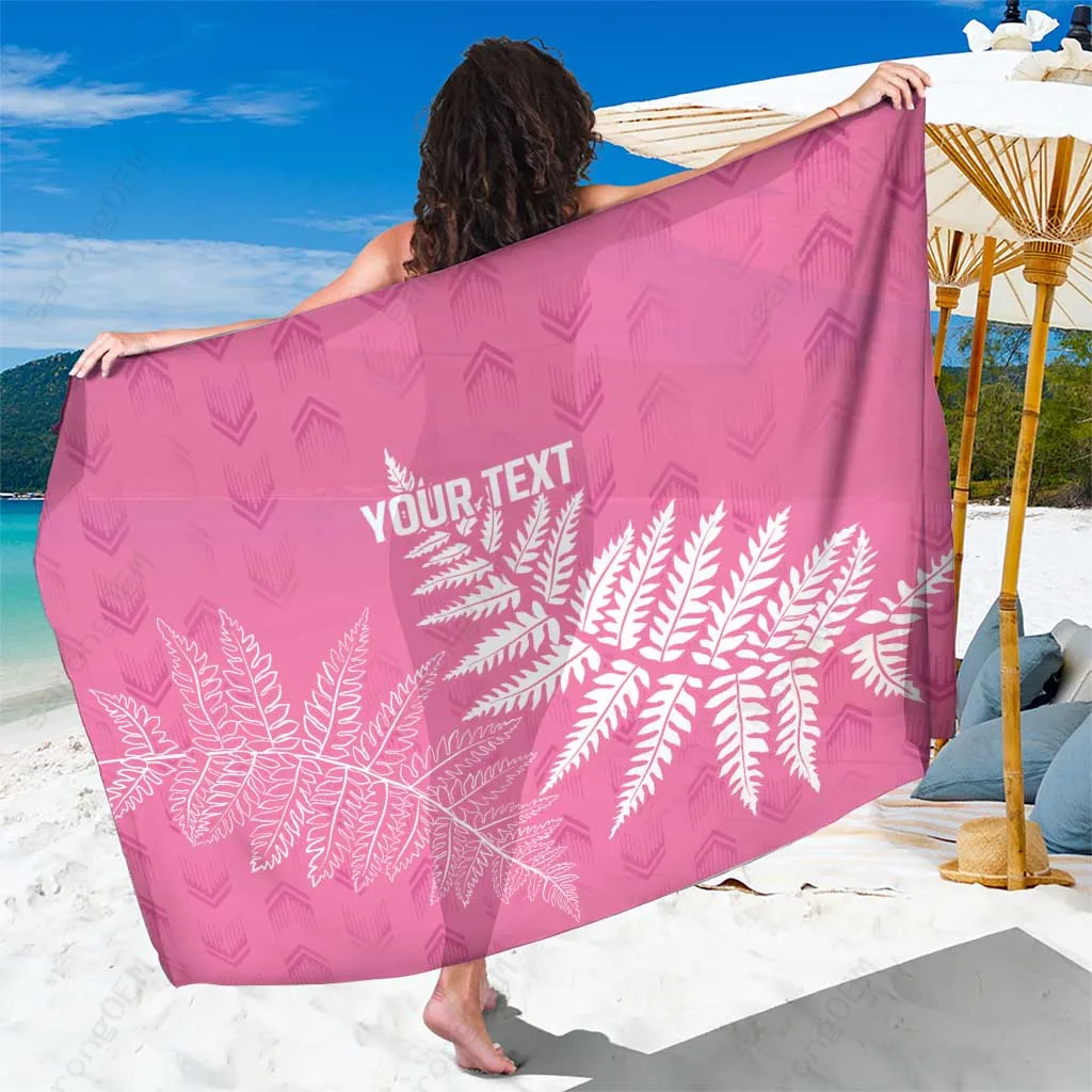Silver Fern Print Sarong Wrap Around Beach Cover Up Polynesian Island Resort Pareo Wholesale - main view