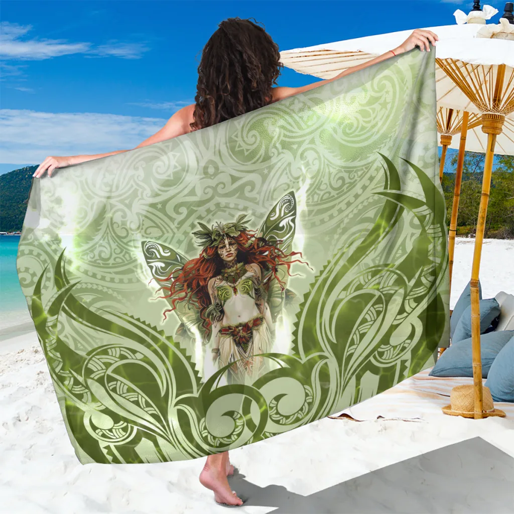 Navy Blue Maori Tribal Turtle Hibiscus Plumeria Print Sarong Polynesian Style Beach Wrap Pareo Wholesale - main view