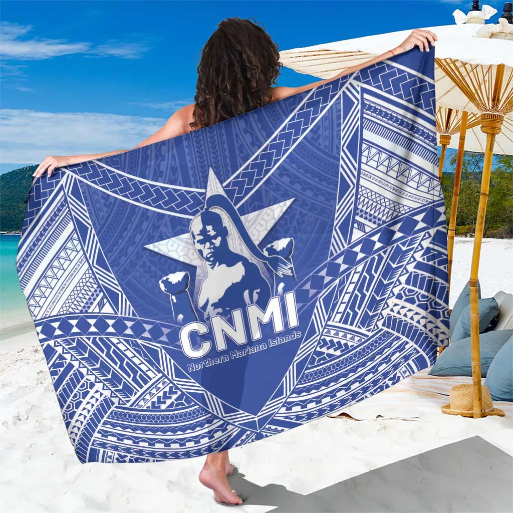 Black Chamorro Warrior Tribal Pattern Print Sarong Polynesian Island Beach Wrap Wholesale Pareo - main view