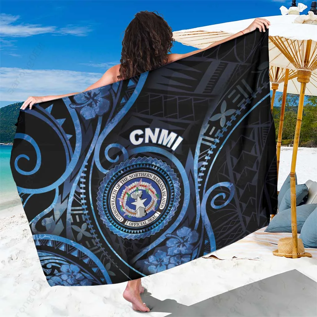 Floral Print Sarong Ocean Floral Pattern Rayon Beach Wrap Tropical Island Resort Cover Up Wholesale Pareo - main view