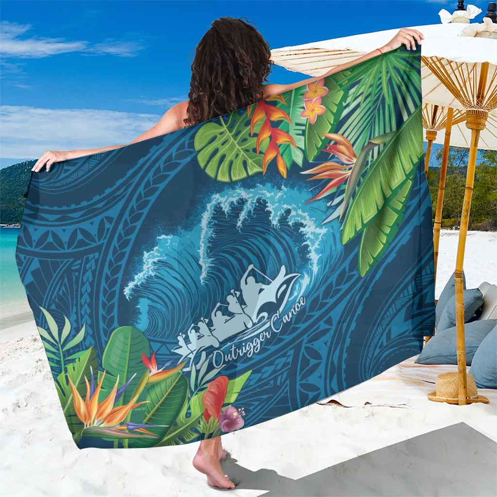 Outrigger Canoe Blue Sarong On The Waves - main view