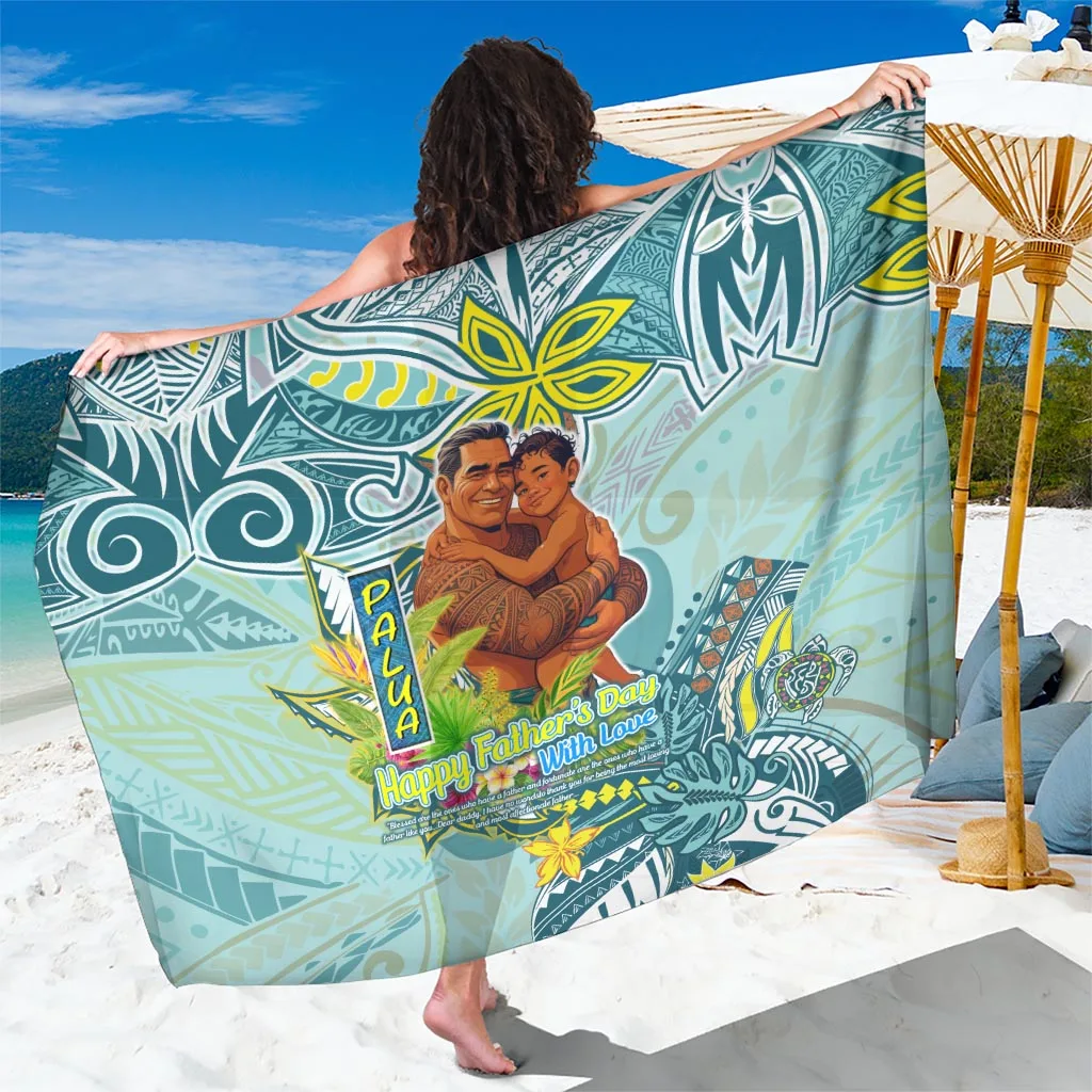Navy Blue Polynesian Tribal Hibiscus Print Sarong Beach Wrap for Island Resort Custom OEM Pareo - main view