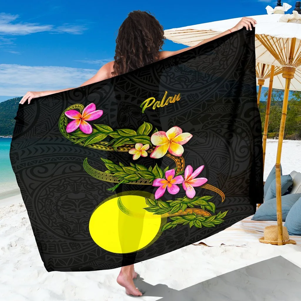 Palau Polynesian Sarong Plumeria Tribal - main view