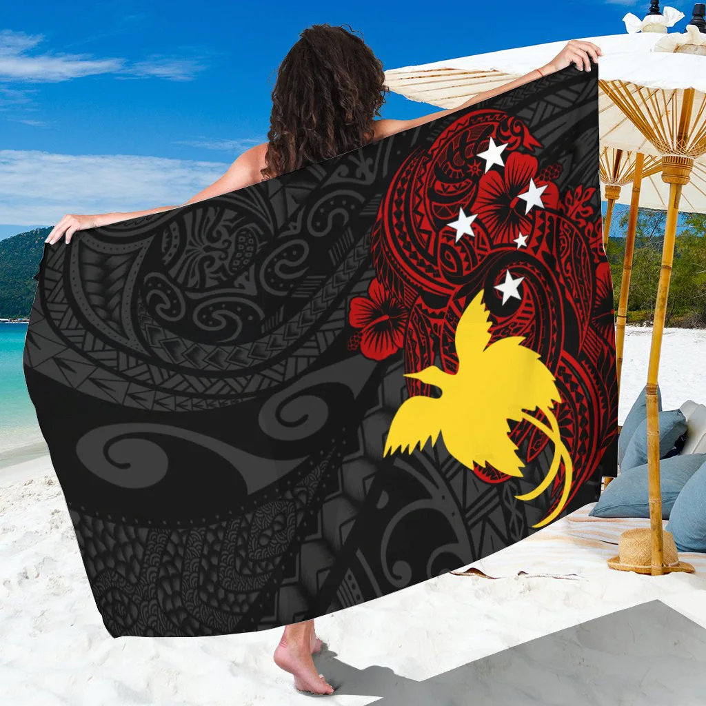 Deep Blue Gold Tribal Turtle Totem Print Sarong Papua New Guinea Independence South Pacific Resort Beach Wrap Wholesale Pareo - main view