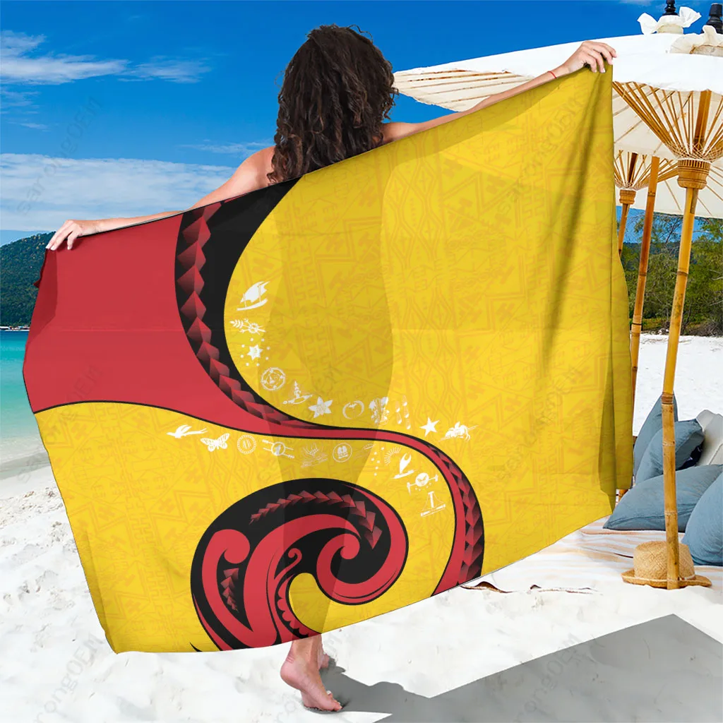 Yellow Tribal Mandala Print Sarong South Pacific Tropical Beach Wrap Pareo Cover Up Wholesale - main view