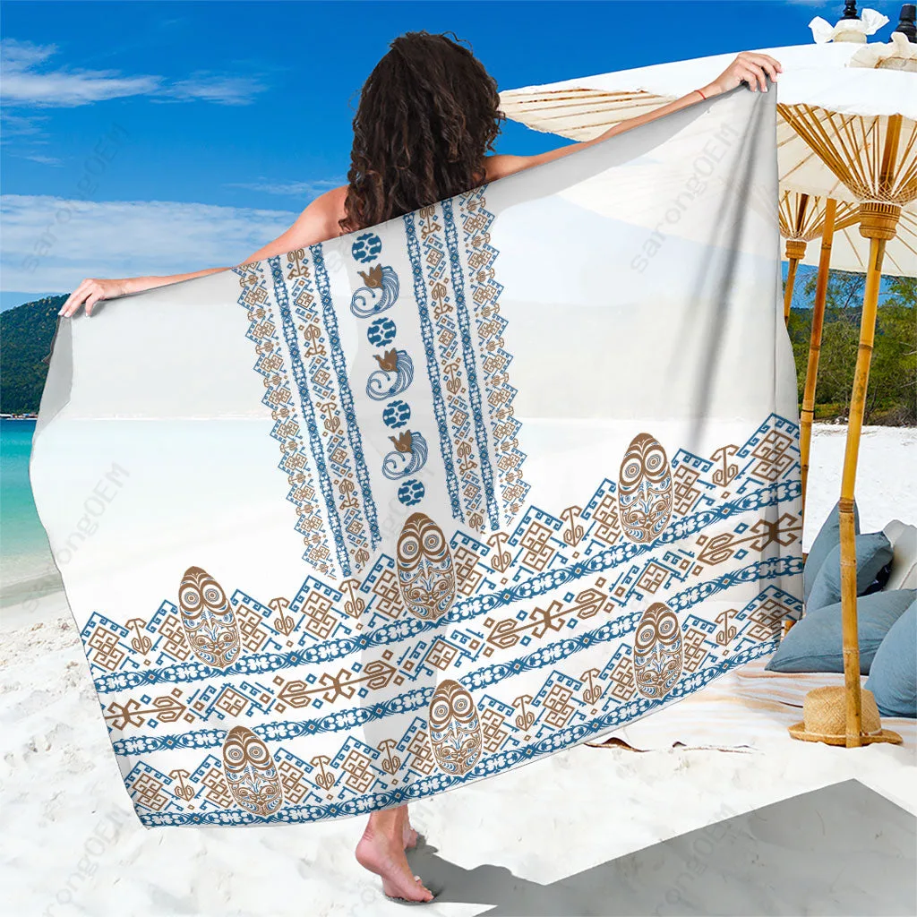 Red Papua New Guinea Bird Ethnic Batik Inspired Print Sarong Tropical Beach Wrap Pareo Wholesale - main view
