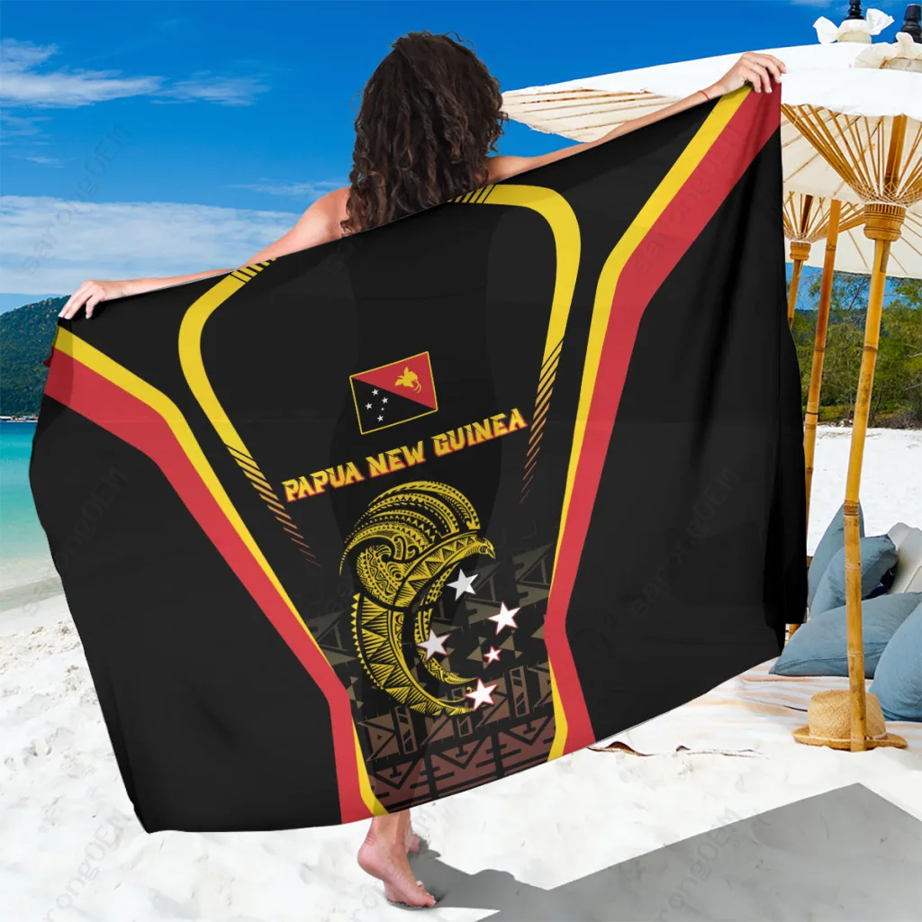 Black Gold Turtle Hibiscus Tribal Print Sarong South Pacific Tropical Beach Wrap Wholesale Pareo