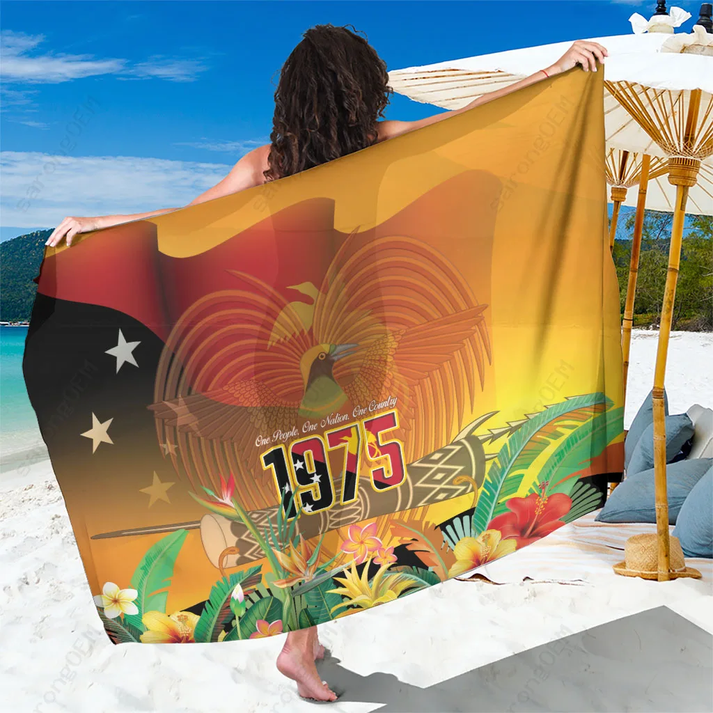 Navy Tribal Turtle Hibiscus Print Sarong Polynesian Island Beach Wrap Pareo Wholesale Custom