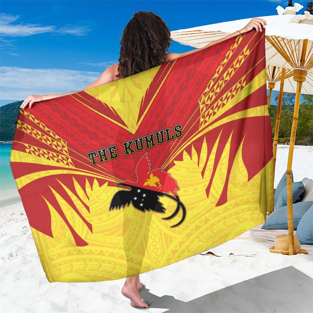 White Papua New Guinea Rugby Kumuls Heritage Tribal Print Sarong South Pacific Island Beach Wrap Wholesale Pareo - main view