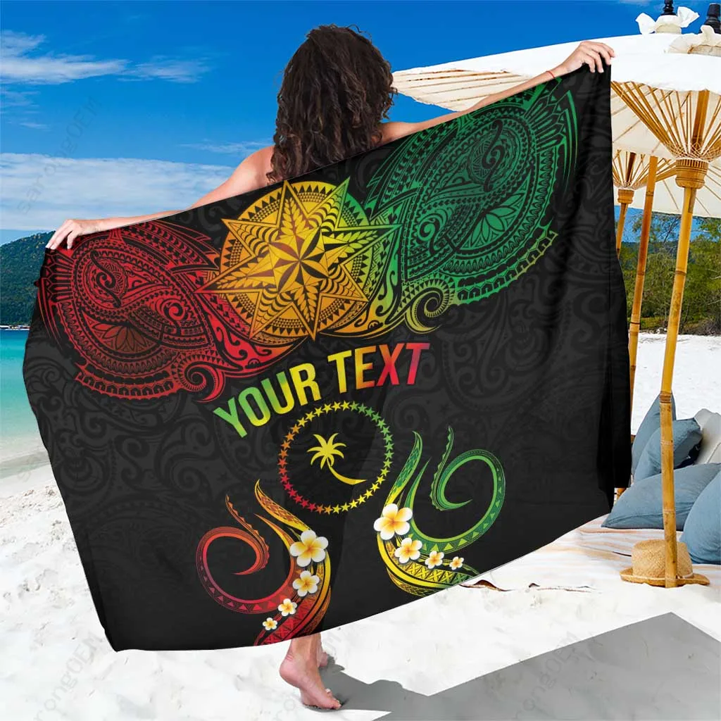 Plumeria Polynesian Tattoo Print Sarong Beach Wrap Tropical Island Cover Up Wholesale Pareo