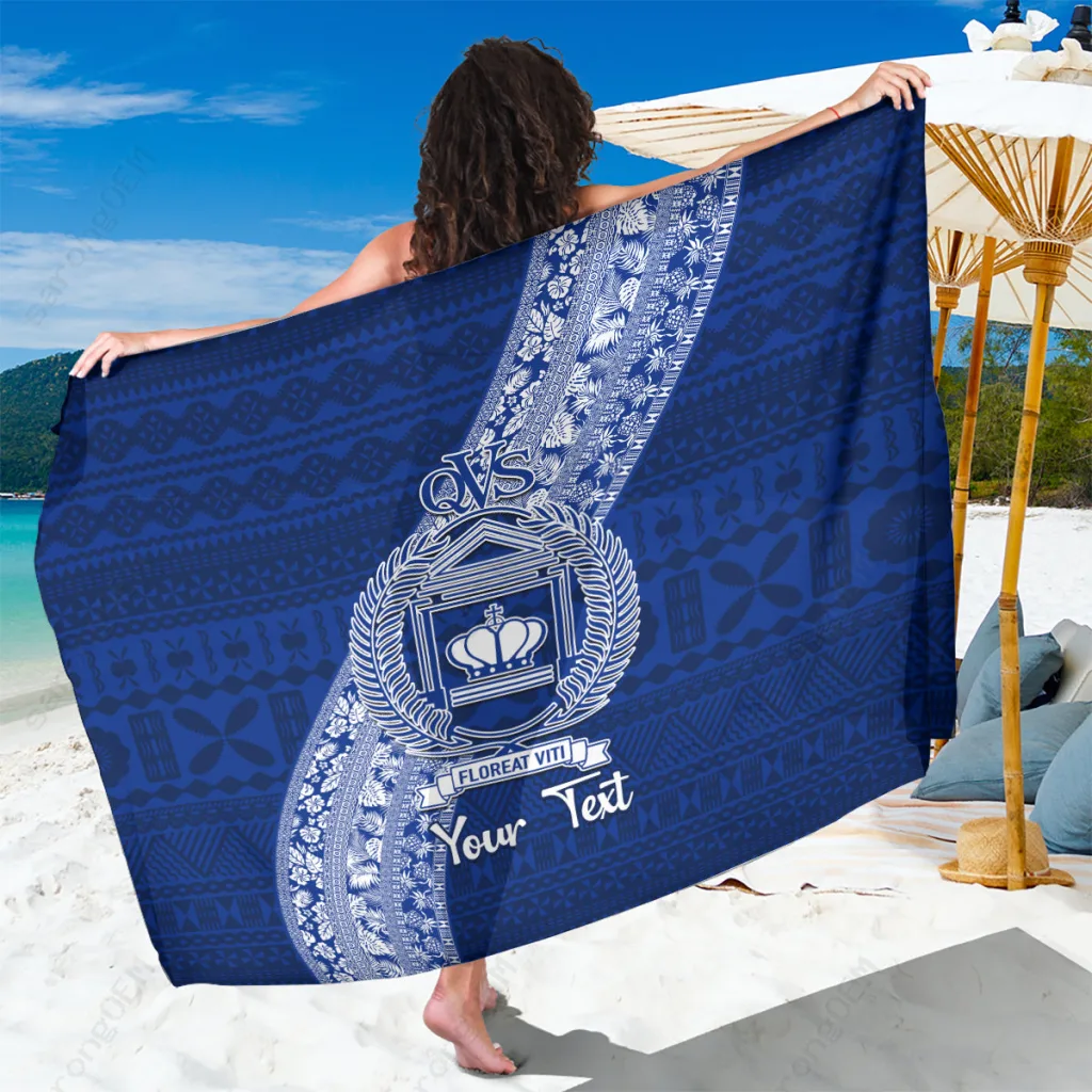 Fiji Tapa Pattern Sarong Beach Wrap Polynesian Island Cover Up Rayon Pareo Wholesale Custom - main view