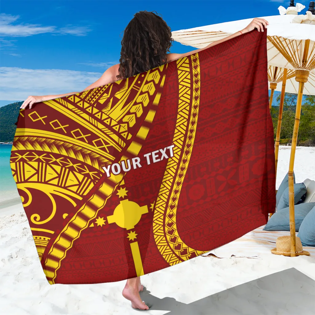 Fiji Rotuma Tapa Pattern Viscose Sarong Beach Wrap Tropical Island Resort Cover Up Wholesale Pareo - main view